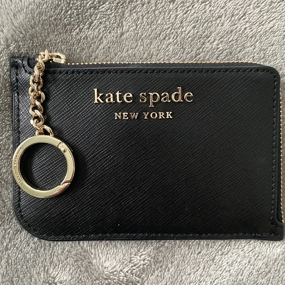 ♠️NWT Kate spade wallet  L-Zip Card Holder Keychain - Picture 5 of 10